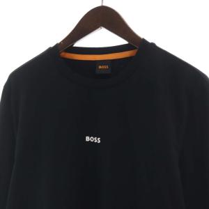 HUGO BOSS Tシャツ カットソー ロゴ プリント 長袖 S 黒 ブラック /RO