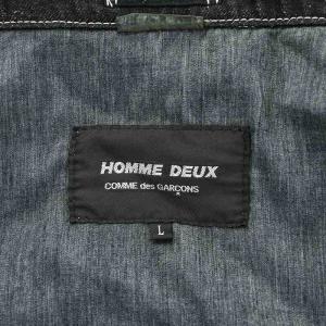 COMME des GARCONS HOMME DEUX AD2015 テーラードジャケットリネン L ブラック DQ-J065