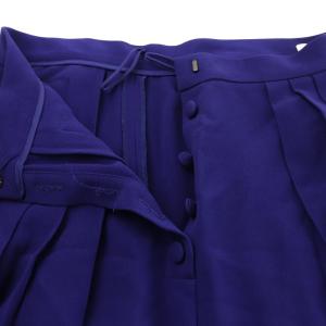 miumiu フレアプリーツスカート ひざ丈 42 ブルー 0000ET-C6804-00009 /NQ