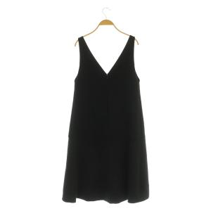 ADORE ワンピース ジャンパースカート ロング ノースリーブ Vネック 36 ブラック /MY OS