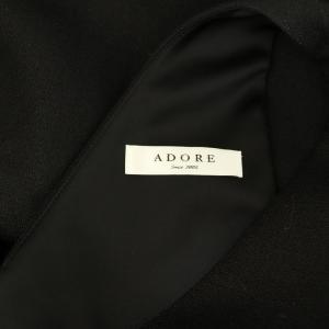 ADORE ワンピース ジャンパースカート ロング ノースリーブ Vネック 36 ブラック /MY OS