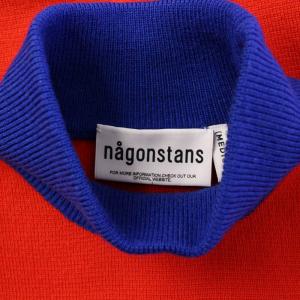 nagonstans ニット セーター 長袖 クルーネック ボーダー柄 ウール M マルチカラー 470FS170-0000