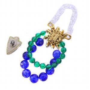 miumiu ブレスレット ビジュー装飾 クリア ブルー グリーン /BM