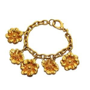 ブレスレット フラワー 花 ゴールドカラー /KH