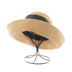 麦わら帽子 ハット帽 リボン ベージュ /NQ