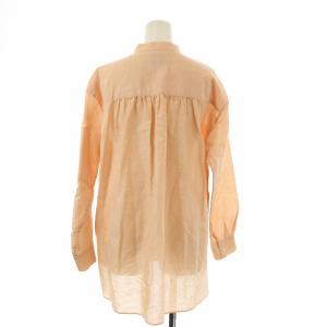 UNITED ARROWS バンドカラーシャツ ブラウス フリル 長袖 F ピンク 1511-162-2101 /OR