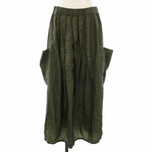 スカート ロング フレア 製品染め加工 ナイロン 36 カーキ TD-2402 /TK