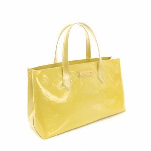 LOUIS VUITTON ヴェルニ ウィルシャーPM ハンドバッグ モノグラム PVCレザー 黄 イエロー M91643 /YT