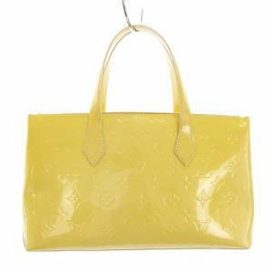 LOUIS VUITTON ヴェルニ ウィルシャーPM ハンドバッグ モノグラム PVCレザー 黄 イエロー M91643 /YT