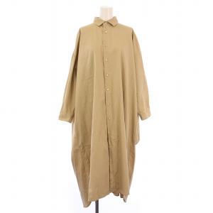 weather cloth shirt ウェザークロスシャツ ワンピース ミモレ ロング 長袖 レギュラーカラー