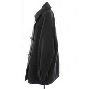 ISABEL MARANT ETOILE ステンカラーコート アウター ダブル ミドル丈 ピンバッチ 装飾 ウール モヘヤ混 アルパカ混 40 黒