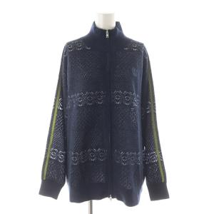 23AW UND LACE KNIT LINE TOP トラックジャケット ニット ジップアップ 長袖