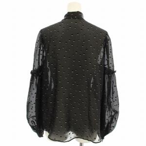 Diagram GRACE CONTINENTAL 22SS ドットラメフロッキーブラウス 0322141042 シアー シャツ パフスリーブ 水玉 38