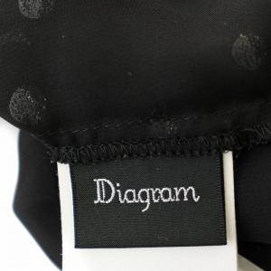 Diagram GRACE CONTINENTAL 22SS ドットラメフロッキーブラウス 0322141042 シアー シャツ パフスリーブ 水玉 38