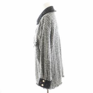 Diagram GRACE CONTINENTAL 22AW ツイードオーバーシャツジャケット 36 黒 ブラック 白 ホワイト 0322401057 /AN41