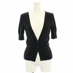 ニットカーディガン ボレロ 半袖 薄手 38 黒 ブラック 29466-NSJF0155NM-2 /HN