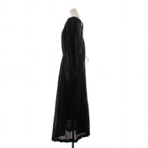 Diagram GRACE CONTINENTAL ワンピース ロング 切替 メッシュ 長袖 インナードレス付き 36 ブラック 38131332-0 38131021-0