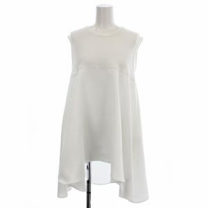 ノースリーブ チュニック 220-031 フレアスカート 40 白 ホワイト /G