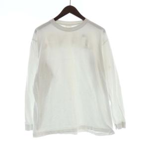 Tシャツ カットソー プリント 長袖 M 白 ホワイト WDS-CS-37 /RO