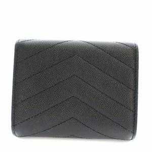 SAINT LAURENT PARIS カサンドラマトラッセマルチフォールドウォレット グレインドプードルエンボスレザー
