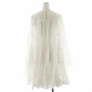 Merlette SOLIMAN DRESS ワンピース ひざ丈 長袖 ティアード コットン XS 白 ホワイト /AN38