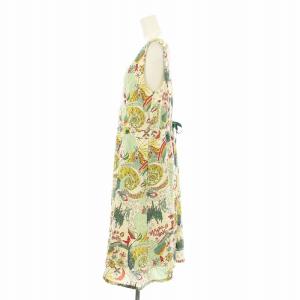 JOCOMOMOLA オズプリントカシュクールタックワンピース フレア ミモレ ロング ノースリーブ 総柄 40 マルチカラー