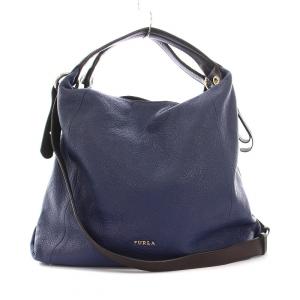 ハンドバッグ ショルダーバッグ 2WAY レザー ネイビー /YM D