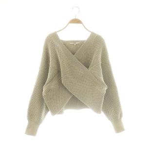 ニット セーター 長袖 F ベージュ /ES