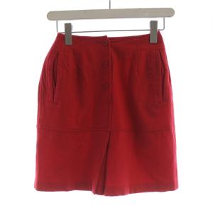 SPORTS 台形スカート ミニ 刺繍 S 赤 レッド E2168 /RO