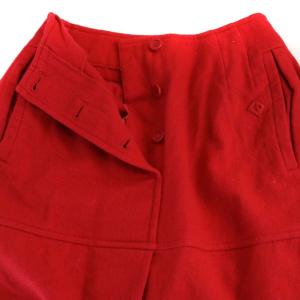 Christian Dior SPORTS 台形スカート ミニ 刺繍 S 赤 レッド E2168 /RO