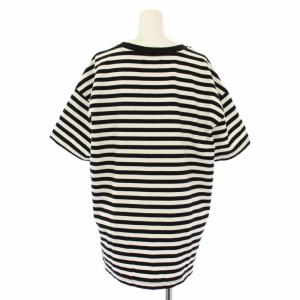 PAUL&JOE 天竺ボーダーTシャツ カットソー 半袖 ボーダー ワッペン M 黒 白 PJR116-51226 /TK