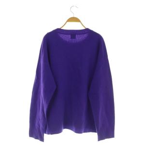 Spick&Span 24AW ウールカシミヤ クルーネックプルオーバー ニット セーター 長袖 パープル /MY OS
