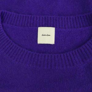 Spick&Span 24AW ウールカシミヤ クルーネックプルオーバー ニット セーター 長袖 パープル /MY OS