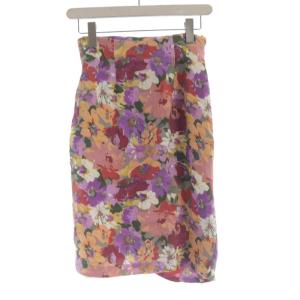 Christian Dior PRET-A-PORTER タイトスカート ひざ丈 花柄 M マルチカラー 2600KP01 /RO