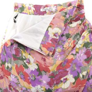 Christian Dior PRET-A-PORTER タイトスカート ひざ丈 花柄 M マルチカラー 2600KP01 /RO