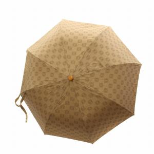 折りたたみ傘 日傘 晴雨兼用 アナグラム ナイロン ケース付き 茶 ブラウン /YT OH