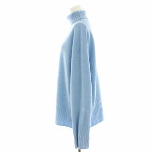 Spick&Span 24AW ウールカシミヤタートルネックプルオーバー ニット セーター 長袖 水色 ライトブルー 24080200902040