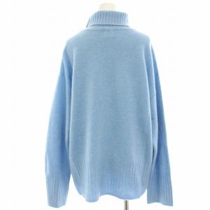 Spick&Span 24AW ウールカシミヤタートルネックプルオーバー ニット セーター 長袖 水色 ライトブルー 24080200902040