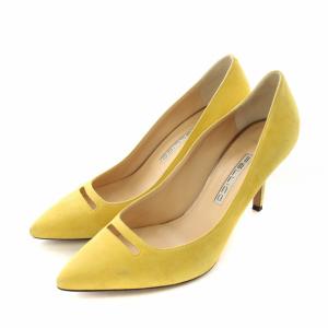 パンプス スエード ピンヒール ポインテッドトゥ 38 25cm イエロー /NQ