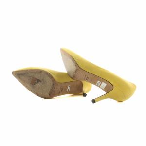 PELLICO パンプス スエード ピンヒール ポインテッドトゥ 38 25cm イエロー /NQ