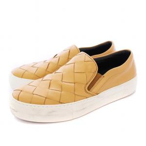 SUNNY スリッポン フラットシューズ レザー 38 ベージュ /KH