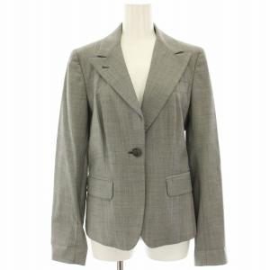 Max Mara スーツ テーラードジャケット シングル タイトスカート ひざ丈 ウール モヘア混 40 グレー 73136
