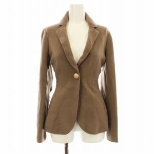 テーラードジャケット ニット ウール カシミヤ混 38 茶 ブラウン HAG20MHA60M /KU