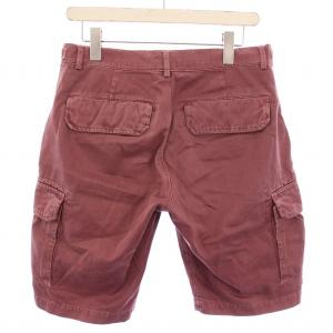 BRUNELLO CUCINELLI カーゴパンツ ショートパンツ ハーフパンツ ジップフライ 48 ボルドー /BB