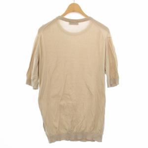 JOHN SMEDLEY サマーニット セーター 半袖 S ベージュ /TK