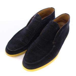 Loro Piana OPEN WALK アンクルブーツ 防水加工 42 ネイビー