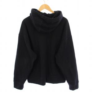 JIL SANDER＋ プルオーバーパーカー スウェット 長袖 ストレッチ 無地 M 黒 ブラック /BB