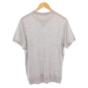 BRUNELLO CUCINELLI Tシャツ 半袖 クルーネック ストレッチ 無地 シルク S グレー /BB