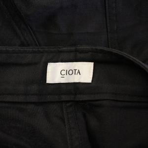CIOTA スビンコットンバックサテンベイカーパンツ スラックス ボタンフライ 5 黒 ブラック PTLM-109M