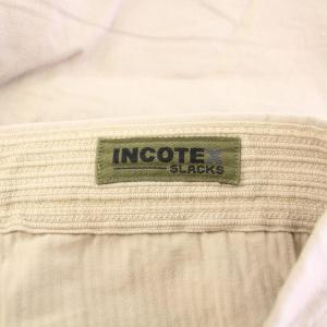 INCOTEX SLIM FIT SLOWEAR テーパードパンツ スラックス ジップフライ ストレッチ W31 グレージュ